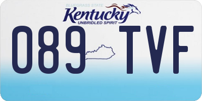 KY license plate 089TVF