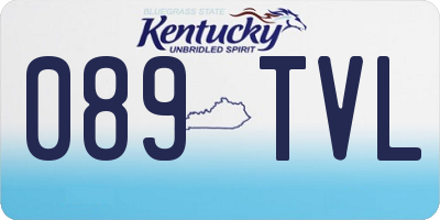 KY license plate 089TVL