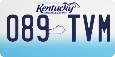 KY license plate 089TVM