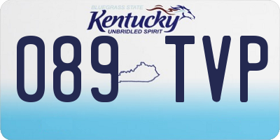 KY license plate 089TVP