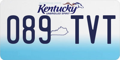 KY license plate 089TVT