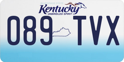 KY license plate 089TVX