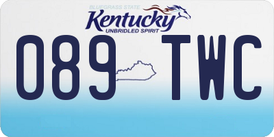 KY license plate 089TWC