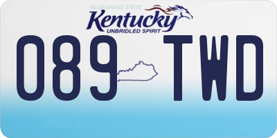 KY license plate 089TWD