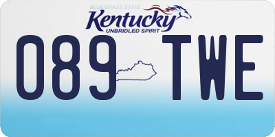 KY license plate 089TWE