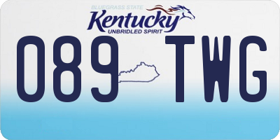 KY license plate 089TWG