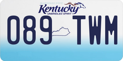 KY license plate 089TWM