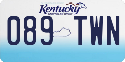 KY license plate 089TWN