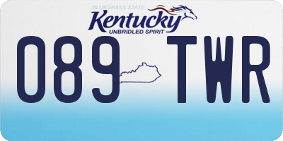 KY license plate 089TWR