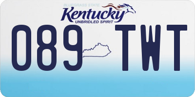 KY license plate 089TWT
