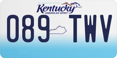 KY license plate 089TWV