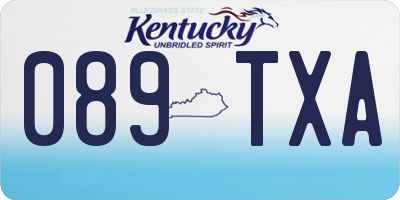 KY license plate 089TXA