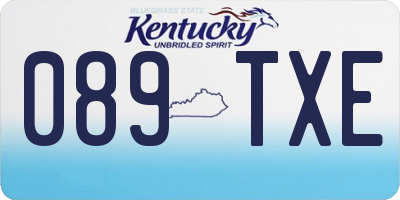 KY license plate 089TXE