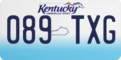 KY license plate 089TXG