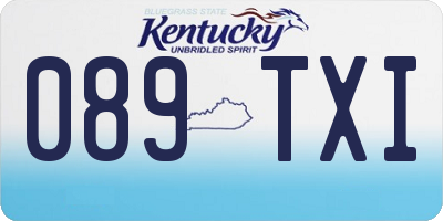 KY license plate 089TXI