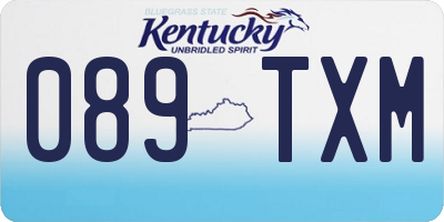 KY license plate 089TXM