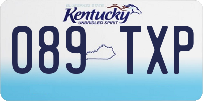KY license plate 089TXP