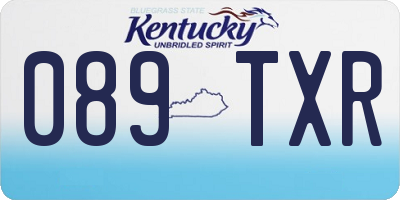 KY license plate 089TXR