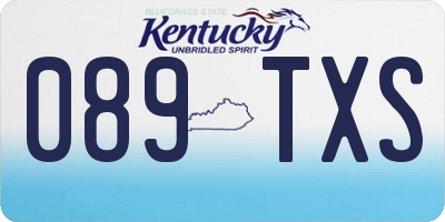 KY license plate 089TXS