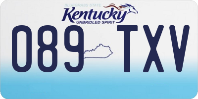 KY license plate 089TXV