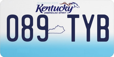 KY license plate 089TYB