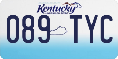 KY license plate 089TYC