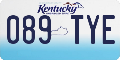KY license plate 089TYE