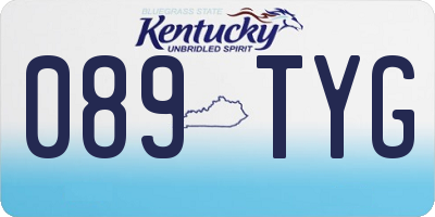KY license plate 089TYG