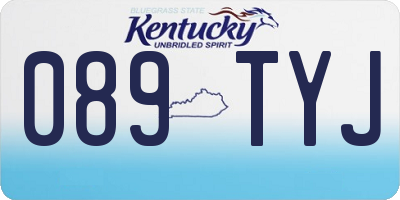 KY license plate 089TYJ