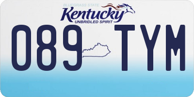 KY license plate 089TYM