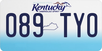 KY license plate 089TYO