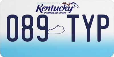 KY license plate 089TYP
