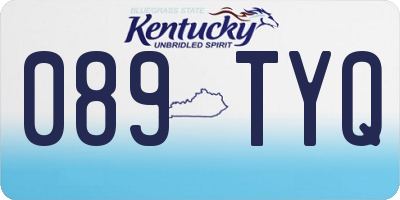 KY license plate 089TYQ