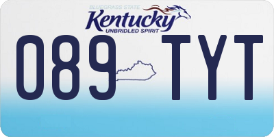 KY license plate 089TYT