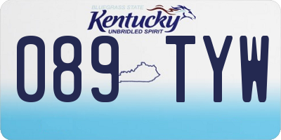 KY license plate 089TYW
