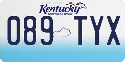 KY license plate 089TYX
