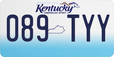 KY license plate 089TYY