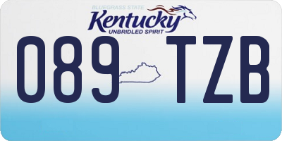 KY license plate 089TZB