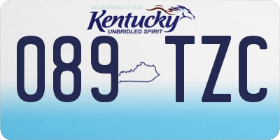 KY license plate 089TZC