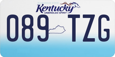 KY license plate 089TZG