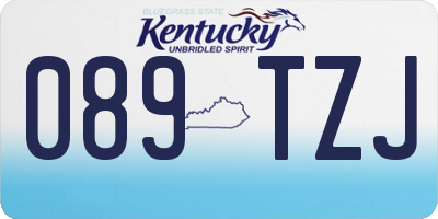 KY license plate 089TZJ