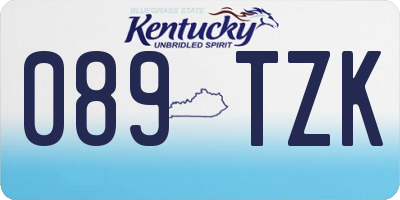 KY license plate 089TZK