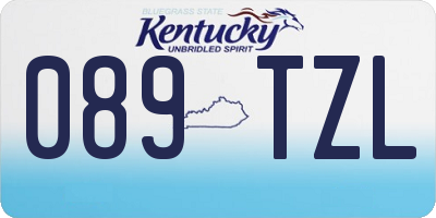 KY license plate 089TZL
