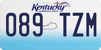 KY license plate 089TZM