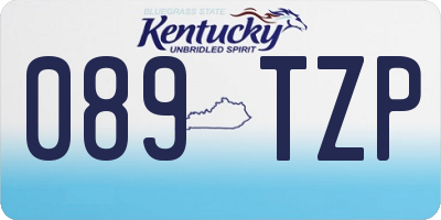 KY license plate 089TZP