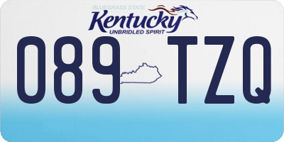 KY license plate 089TZQ