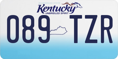KY license plate 089TZR