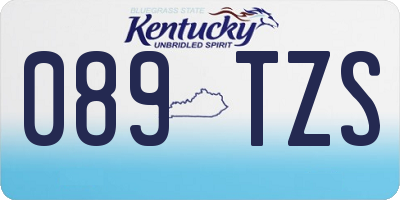 KY license plate 089TZS