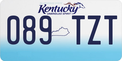 KY license plate 089TZT