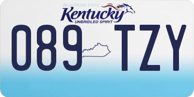 KY license plate 089TZY